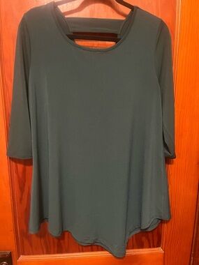 Classic Women's Forest Green Scoop Neck Top